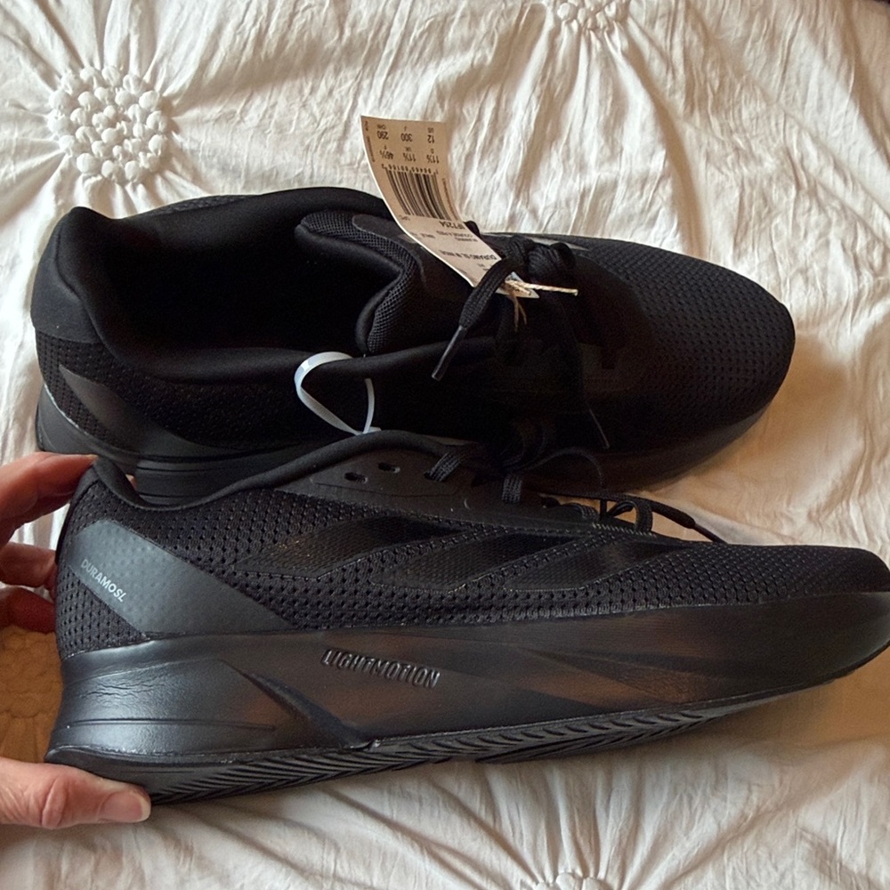 ✅Adidas DURAMO Men's ALL Black Sneakers. Mens 12.
